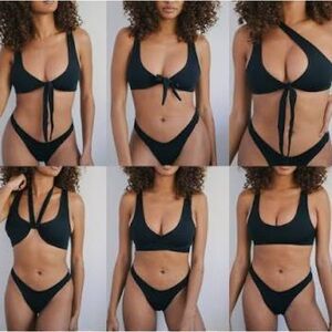 437 Swim Kenzie Bikini Top and Bottom in Black - XL